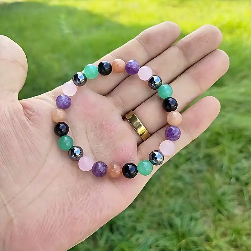 Handcrafted Mixed Gemstone Beaded Bracelet - Image 2