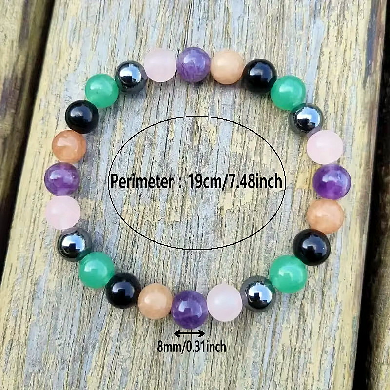 Handcrafted Mixed Gemstone Beaded Bracelet - Image 4