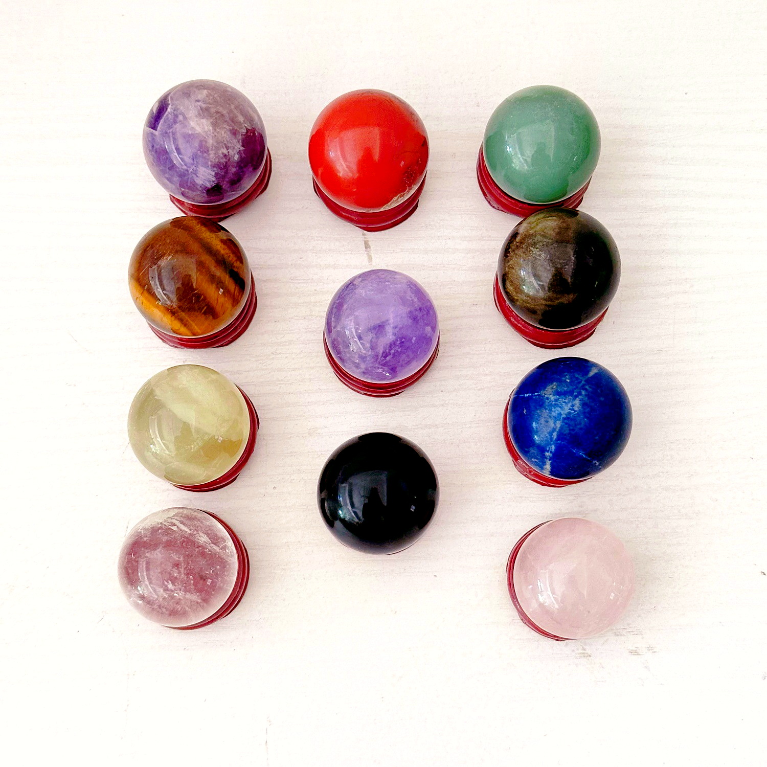 Natural Crystal Sphere Ornament with Stand - Image 4