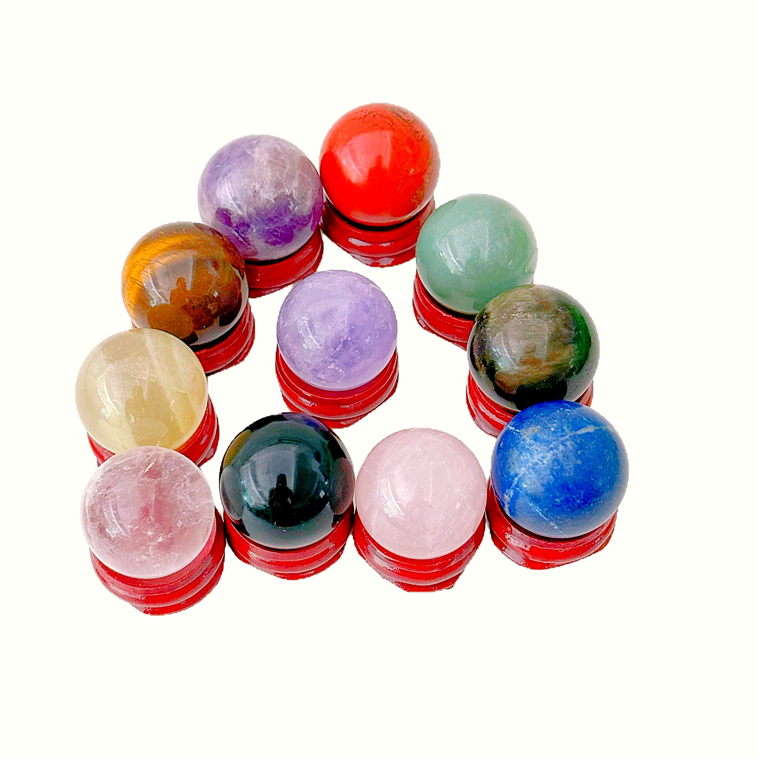 Natural Crystal Sphere Ornament with Stand - Image 5