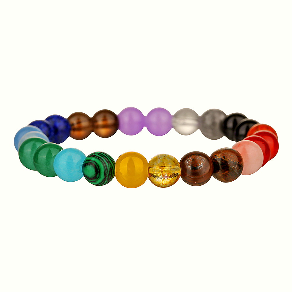 Natural Agate Beaded Stretch Bracelet (Assorted Styles) - Image 4